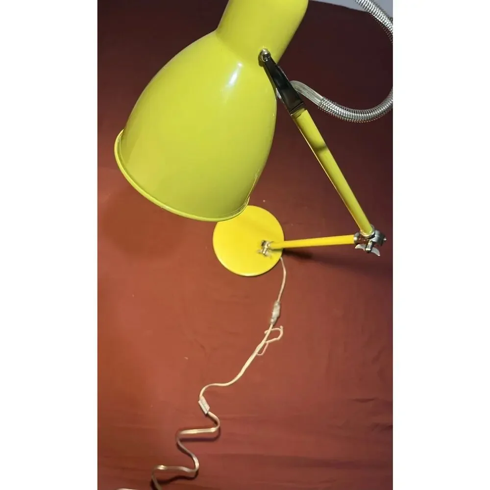 West Elm Industrial Lamp Yellow Preowned Works No Lightbulb